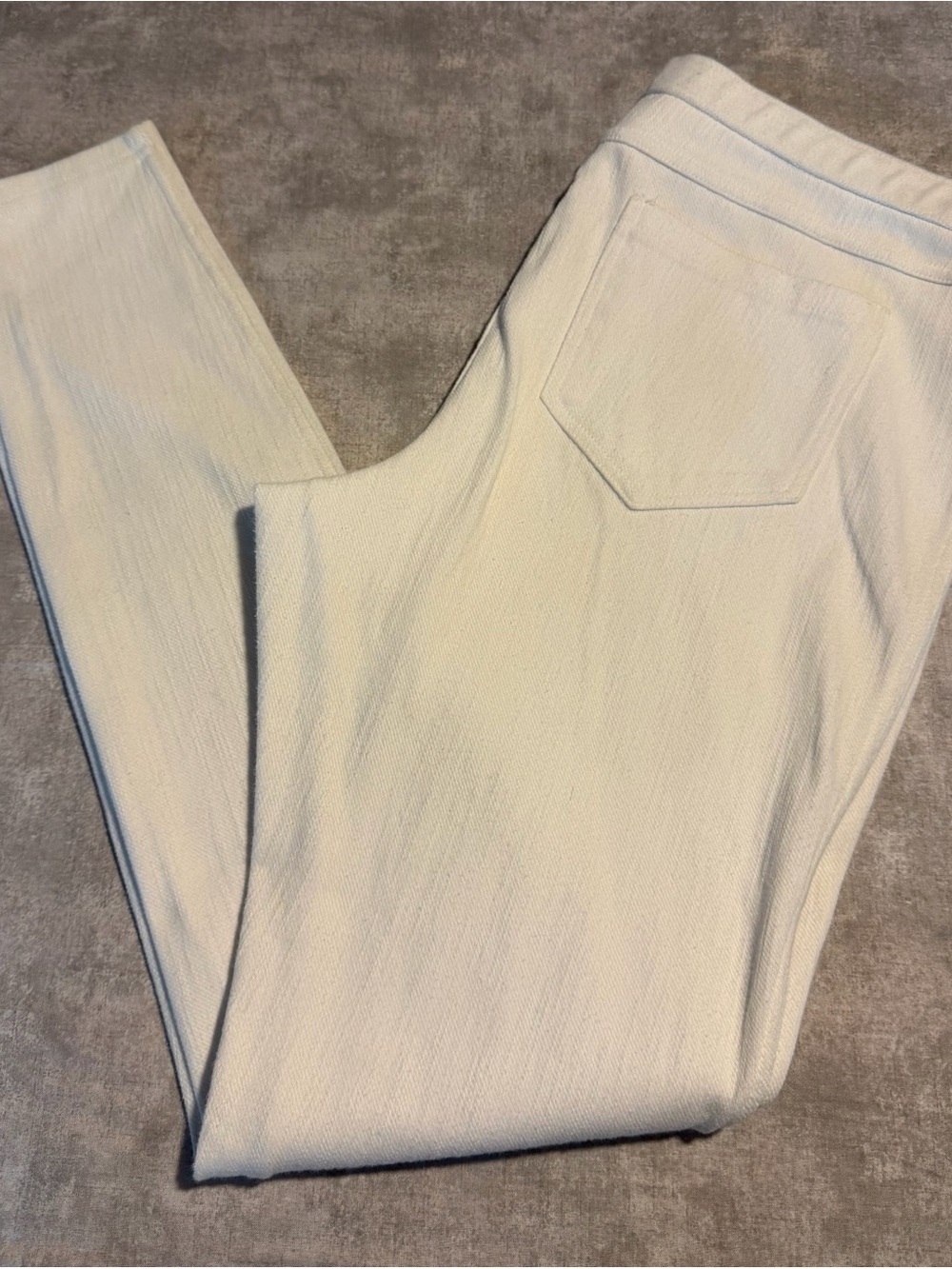 Simply Vera Vera Wang Women's White Light Wash Mid Rise Skinny Stretch Jeans L